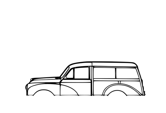 Morris Minor Traveller 1965 Detailed